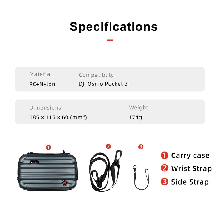 For DJI Osmo Pocket 3 aMagisn Small Organizer Bag Sports Camera Protective Accessories(Deep Gray) - free shipping - PMC TechLife - Order now!