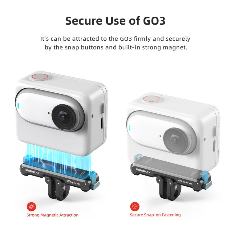 For Insta360 GO 3 / 3S aMagisn Magnetic Fast Disassembly Bottom Seat Bracket Sports Camera Accessories - Others by aMagisn | Online Shopping South Africa | PMC TechLife | Buy Now Pay Later Mobicred