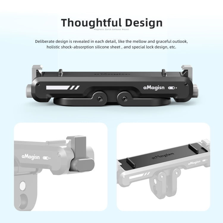 For Insta360 GO 3 / 3S aMagisn Magnetic Fast Disassembly Bottom Seat Bracket Sports Camera Accessories - Others by aMagisn | Online Shopping South Africa | PMC TechLife | Buy Now Pay Later Mobicred