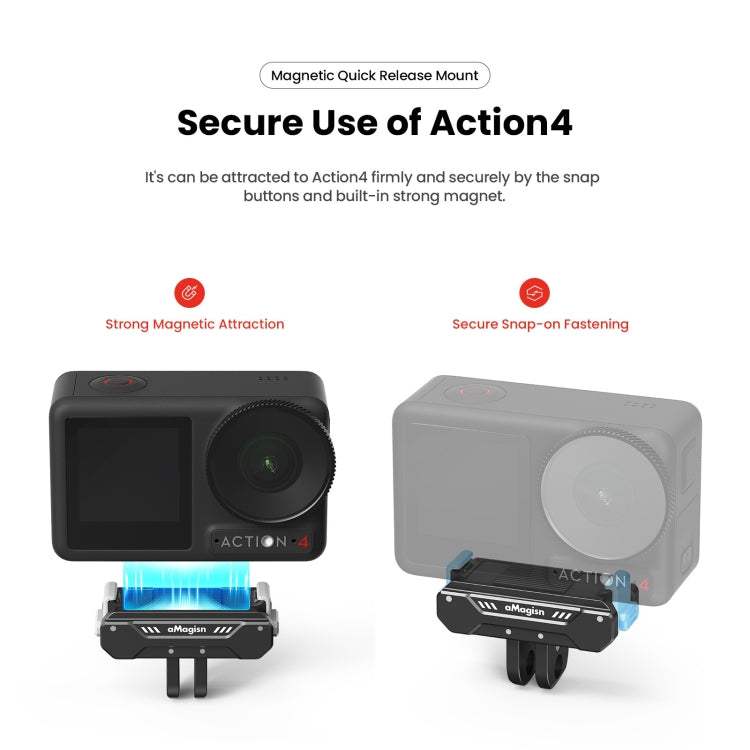 For DJI Osmo Action 4 / 3 aMagisn Magnetic Fast Disassembly Motion Camera Accessories - Other by aMagisn | Online Shopping South Africa | PMC TechLife | Buy Now Pay Later Mobicred