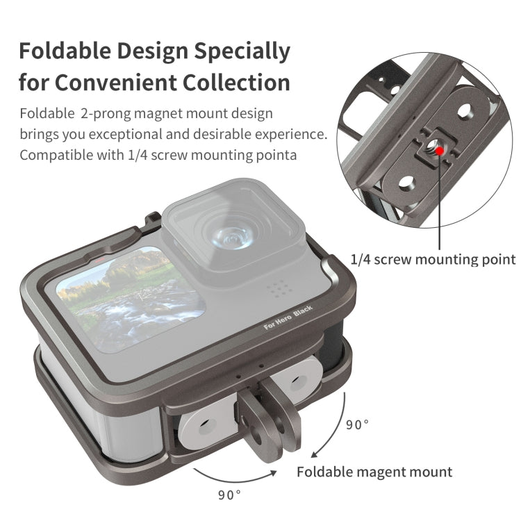 For GoPro HERO11 Black /10 Black /9 Black aMagisn Ultra-Light Metal Rabbit Cage Protection Border - free shipping - PMC TechLife - Order now!