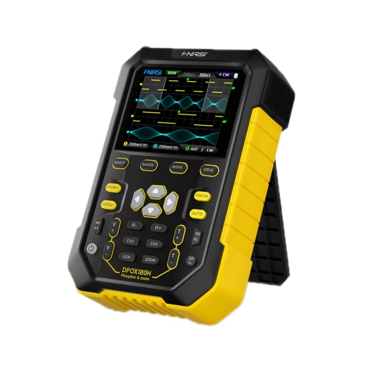 FNIRSI 2 In 1 Small Handheld Fluorescence Digital Dual-Channel Oscilloscope, US Plug(Yellow) - free shipping - PMC TechLife - Order now!