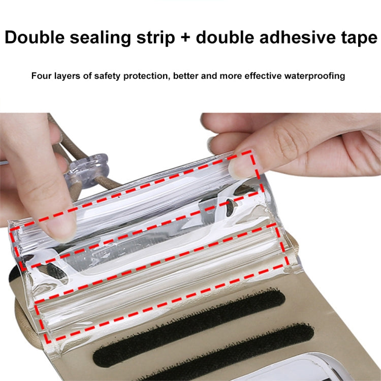 TPU Transparent Touch Screen Phone 30m Waterproof Bag Outdoor Rafting Phone Case(Rose Gold) - Waterproof Bag by GUANGTU | Online Shopping South Africa | PMC TechLife | Buy Now Pay Later Mobicred