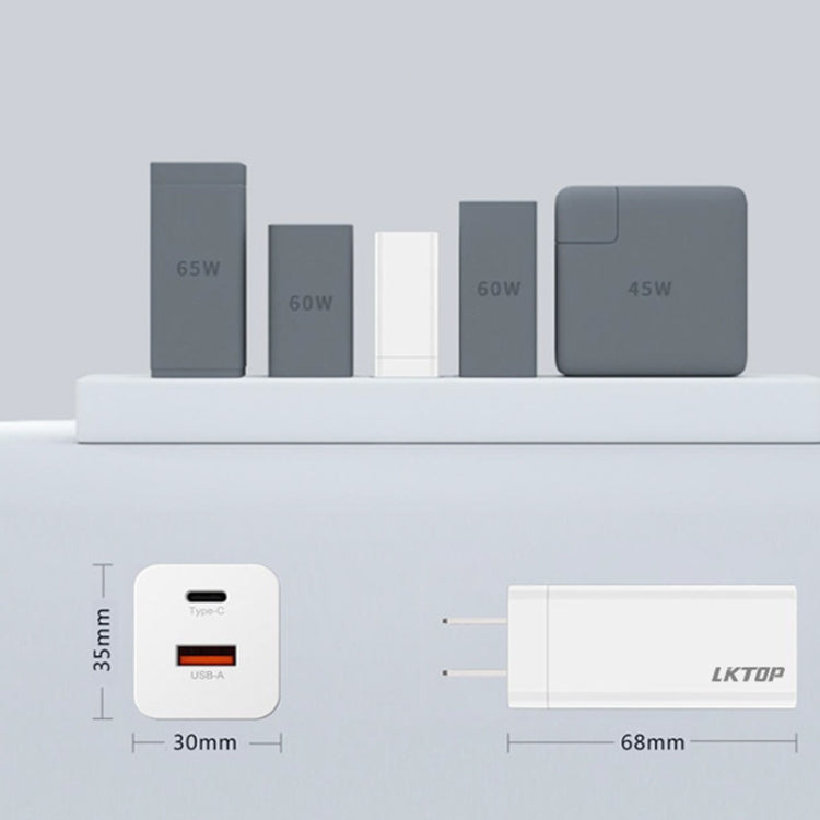 For DJI Mavic Series LKTOP 65W GaN Charger AC Adapter with USB-C and USB-A Port US Plug - free shipping - PMC TechLife - Order now!