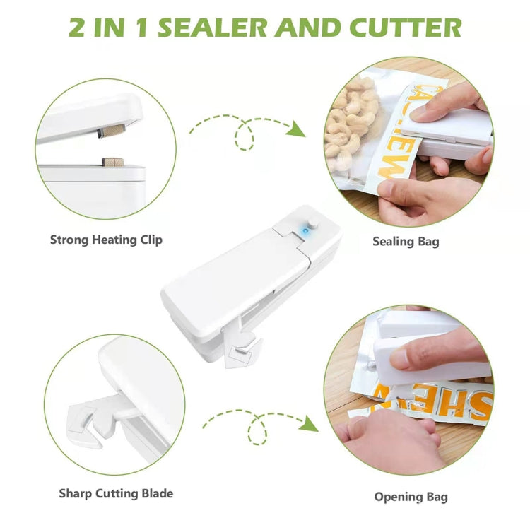 USB Charging Mini Magnetic Sealing Machine Portable Sealing Clip Food Moisture-proof Sealer(White) - Preservation Supplies by PMC TechLife | Online Shopping South Africa | PMC TechLife | Buy Now Pay Later Mobicred