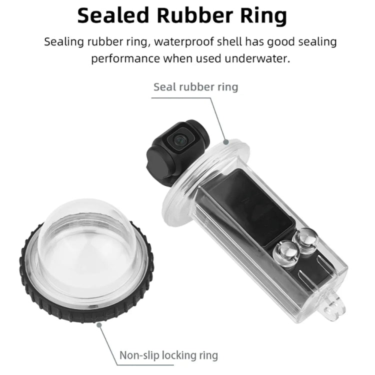 For DJI Osmo Pocket 3 BRDRC 40m Depth Waterproof Case Diving Housing Cover(Transparent Handle) - Case & Bags by BRDRC | Online Shopping South Africa | PMC TechLife | Buy Now Pay Later Mobicred