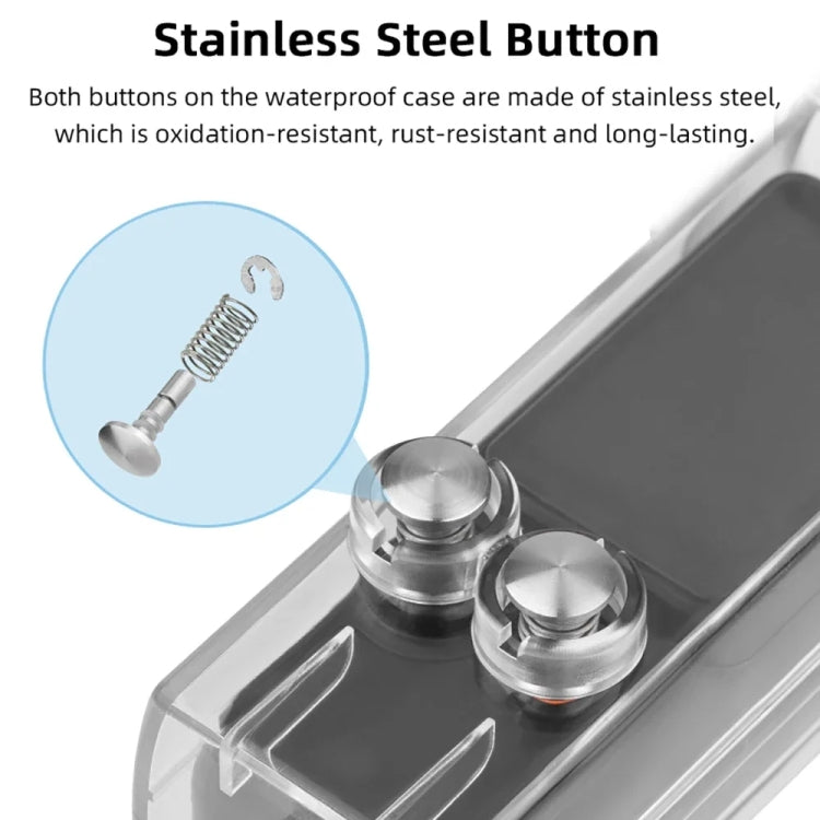 For DJI Osmo Pocket 3 BRDRC 40m Depth Waterproof Case Diving Housing Cover(Transparent Handle) - Case & Bags by BRDRC | Online Shopping South Africa | PMC TechLife | Buy Now Pay Later Mobicred