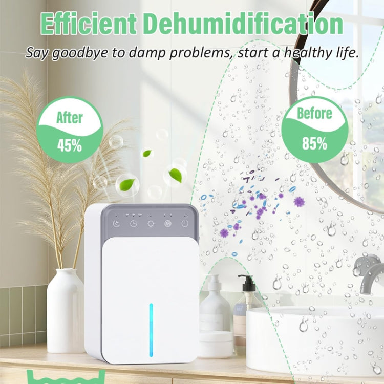 1500ml Semiconductor Dehumidifier with Automatic Defrost Function, Timer, Sleep Mode US Plug - free shipping - PMC TechLife - Order now!