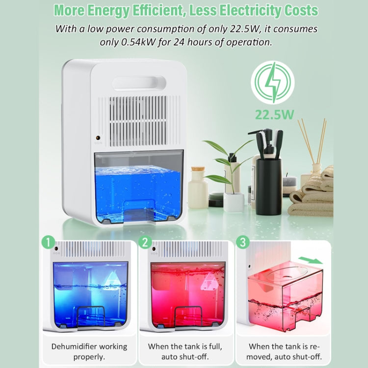 1500ml Semiconductor Dehumidifier with Automatic Defrost Function, Timer, Sleep Mode US Plug - free shipping - PMC TechLife - Order now!