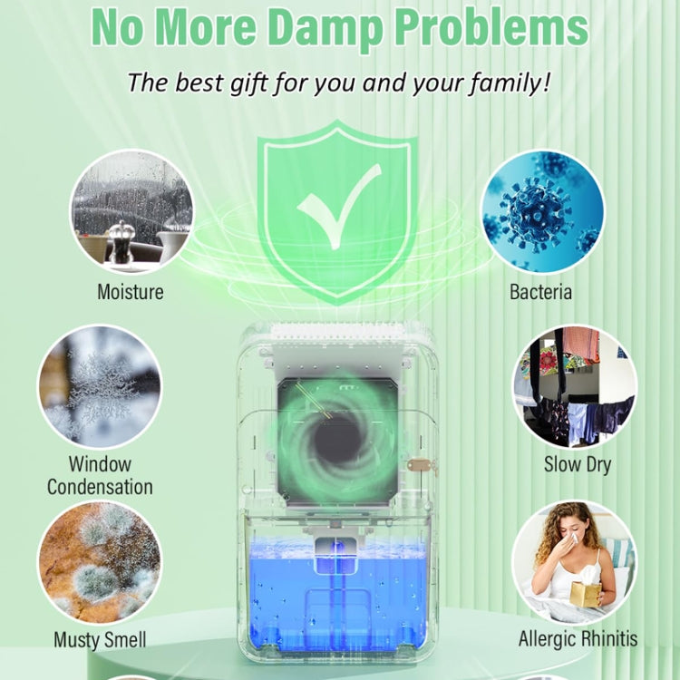 1500ml Semiconductor Dehumidifier with Automatic Defrost Function, Timer, Sleep Mode EU Plug - free shipping - PMC TechLife - Order now!