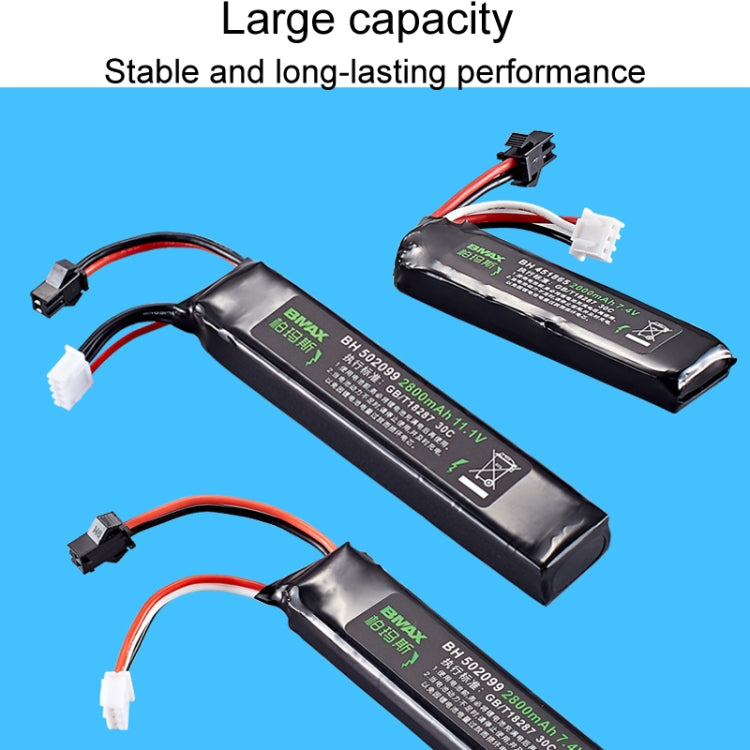 BMAX 11.1V High Rate 30C Discharge Water Marble Rifle Rechargeable Li-Ion Battery, Plug: Green Shell Small Tamiya - Li-ion Batteries by PMC TechLife | Online Shopping South Africa | PMC TechLife | Buy Now Pay Later Mobicred