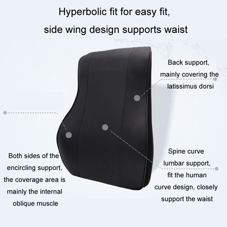 Leather Memory Foam All Season Car Seat Neck Support Cushion Headrest+Waist Pad(Brown) - Seat Accessories by PMC TechLife | Online Shopping South Africa | PMC TechLife | Buy Now Pay Later Mobicred