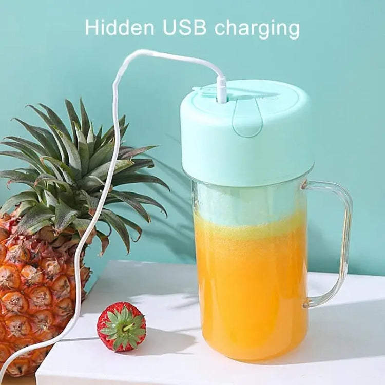 420ml 6 Blades Straw Juice Cup USB Charging Portable Fruit Juicer Smoothie Maker(Pink) - free shipping - PMC TechLife - Order now!
