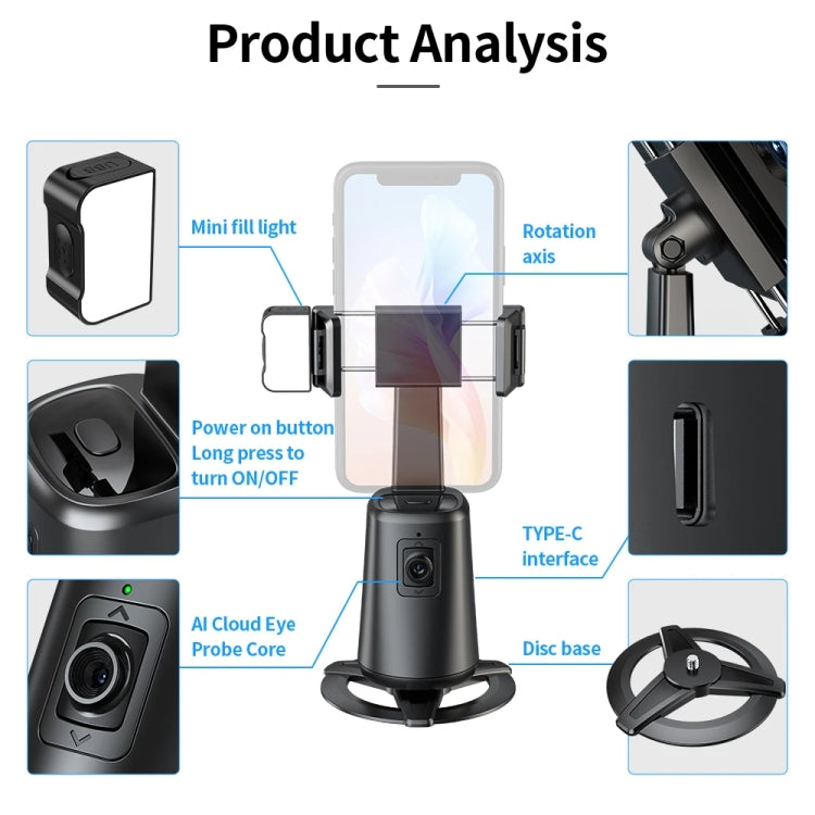 Pixel A200  Auto Tracking Gimbal Stabilizer 360 Degree Rotation Selfie Stick With Fill Light Set 3 - free shipping - PMC TechLife - Order now!