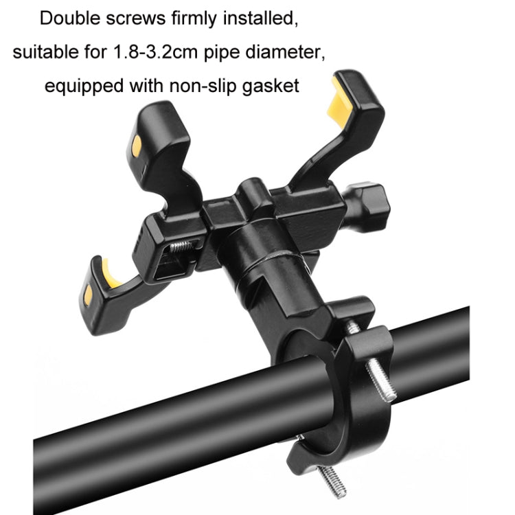 BENGGUO Bicycle Aluminum Alloy Four-claw Cycling Mobile Phone Holder, Model: Stem Style - Holders by BENGGUO | Online Shopping South Africa | PMC TechLife | Buy Now Pay Later Mobicred