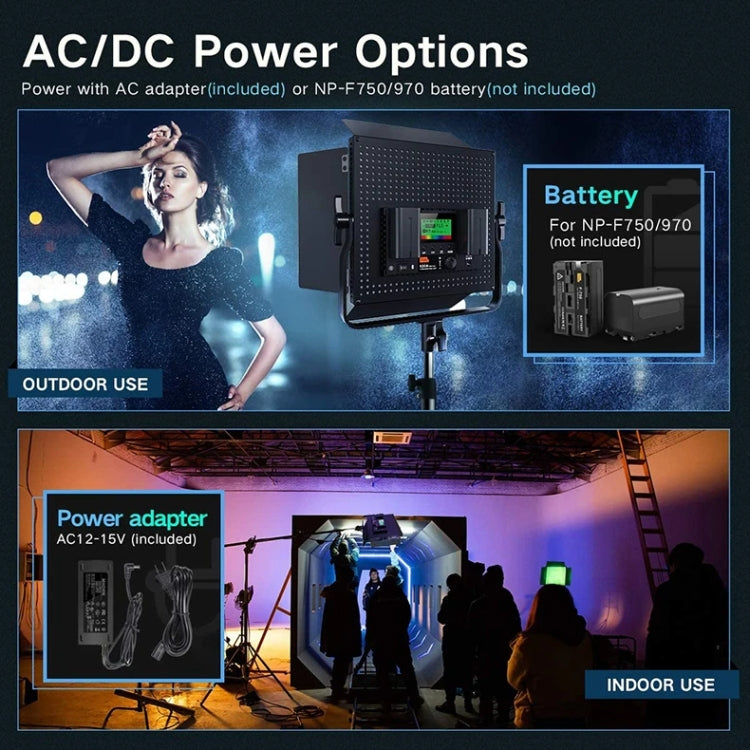 Pixel K80 RGB 45W 2600-10000K 552 LEDs Photography Fill Light Panel Lamp With LCD Display,US Plug Standard Set - free shipping - PMC TechLife - Order now!