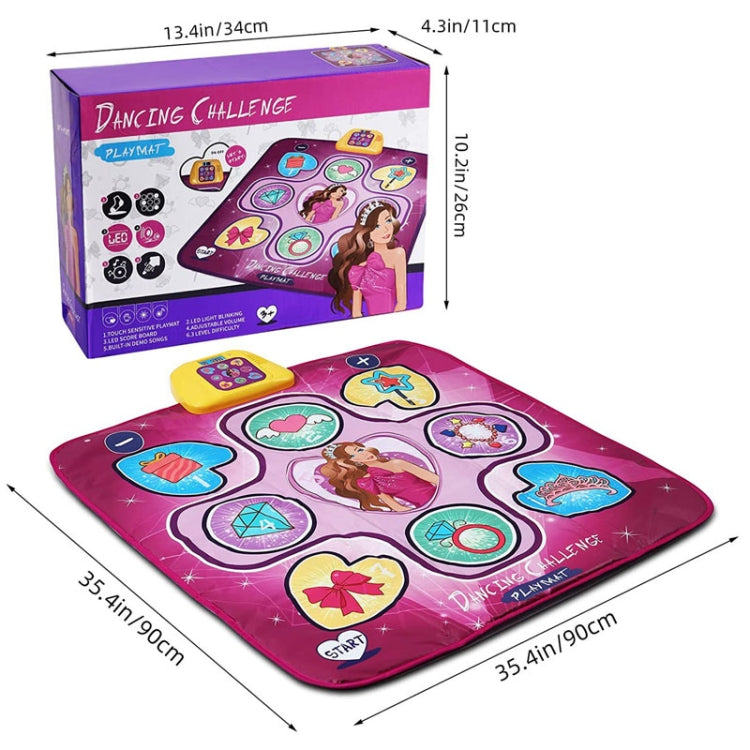 Children Music Dance Mat Electronic Music Dancing Game Pad Music Box Toys(Pink Purple) - Music Toys by PMC TechLife | Online Shopping South Africa | PMC TechLife
