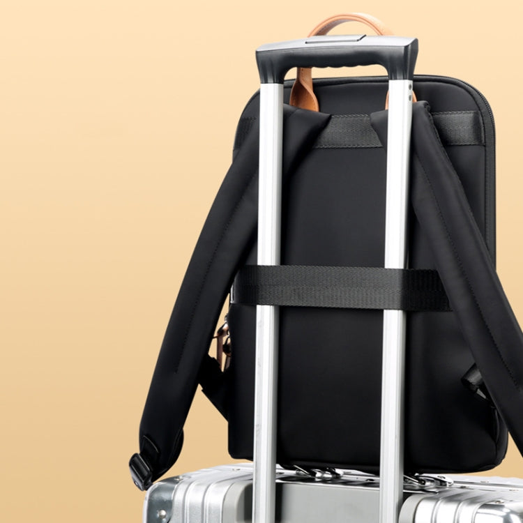 Bopai 62-126521 14-inch Laptop Thin and Light Business Waterproof Backpack(Black) - free shipping - PMC Jewellery - Order now!