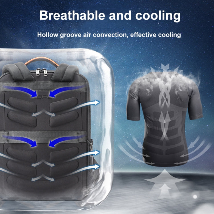 Bopai 751-006641A Large Capacity Anti-theft Waterproof Laptop Business Backpack(Black) - free shipping - PMC Jewellery - Order now!