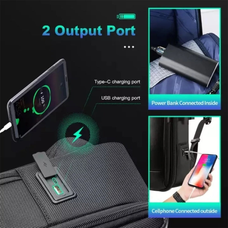 Bopai 751-006641A Large Capacity Anti-theft Waterproof Laptop Business Backpack(Black) - free shipping - PMC Jewellery - Order now!