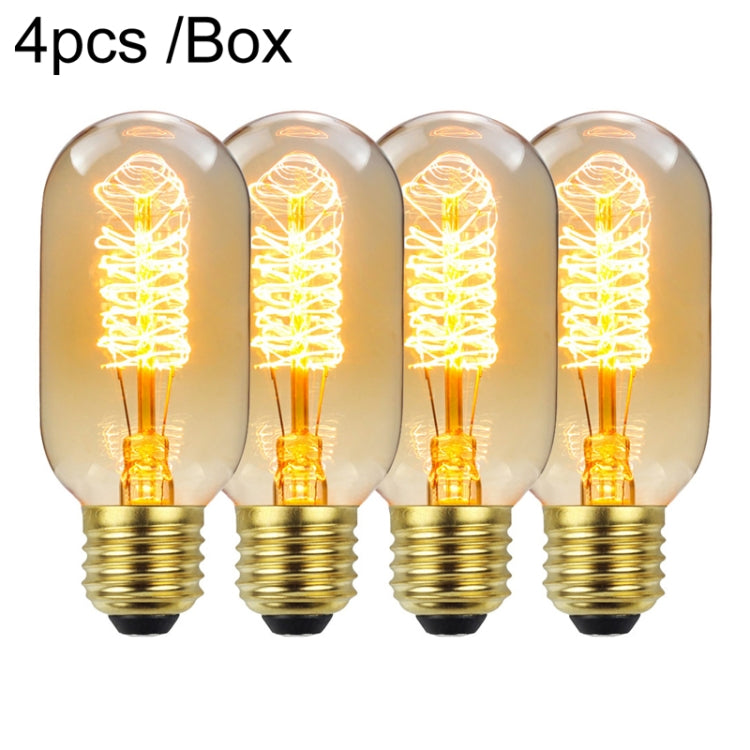 4pcs /Box T45 LED Lamp Fixture Illuminator Vintage Lights, Power: 120V 25W(Spiral Gold) - LED Blubs & Tubes by PMc TechLife | Online Shopping South Africa | PMc TechLife | Buy Now Pay Later Mobicred