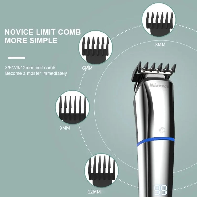 MARSKE 6 In 1 Hair Clipper Grooming Set Rechargeable Razor Carving Nose Hair Trimmer EU Plug - free shipping - PMC TechLife - Order now!