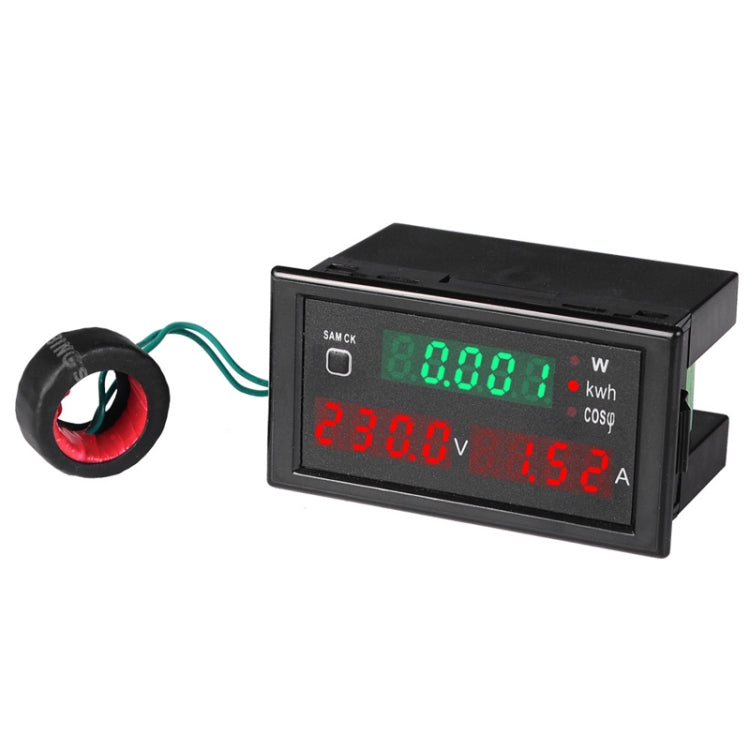 SINOTIMER SPM001 AC LED Digital Voltmeter Frequency Factors Meter Power Monitor, Specification: AC80-300V 100A - Current & Voltage Tester by SINOTIMER | Online Shopping South Africa | PMC TechLife | Buy Now Pay Later Mobicred