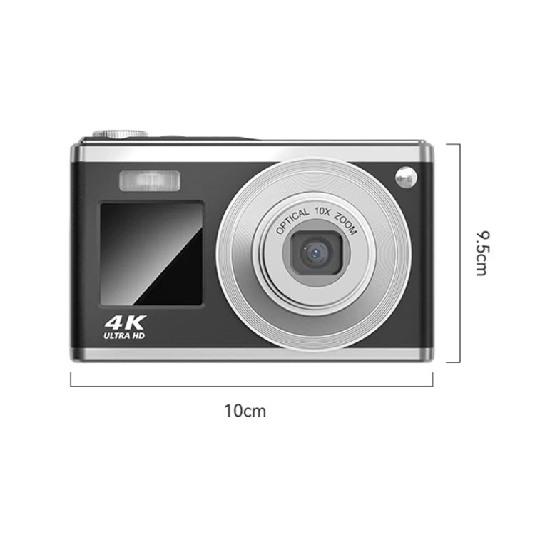 4K HD Optical Zoom Digital Camera 60MP Dual Screen Selfie Camera, No Memory(Silver) - Video Cameras by PMC TechLife | Online Shopping South Africa | PMC TechLife | Buy Now Pay Later Mobicred