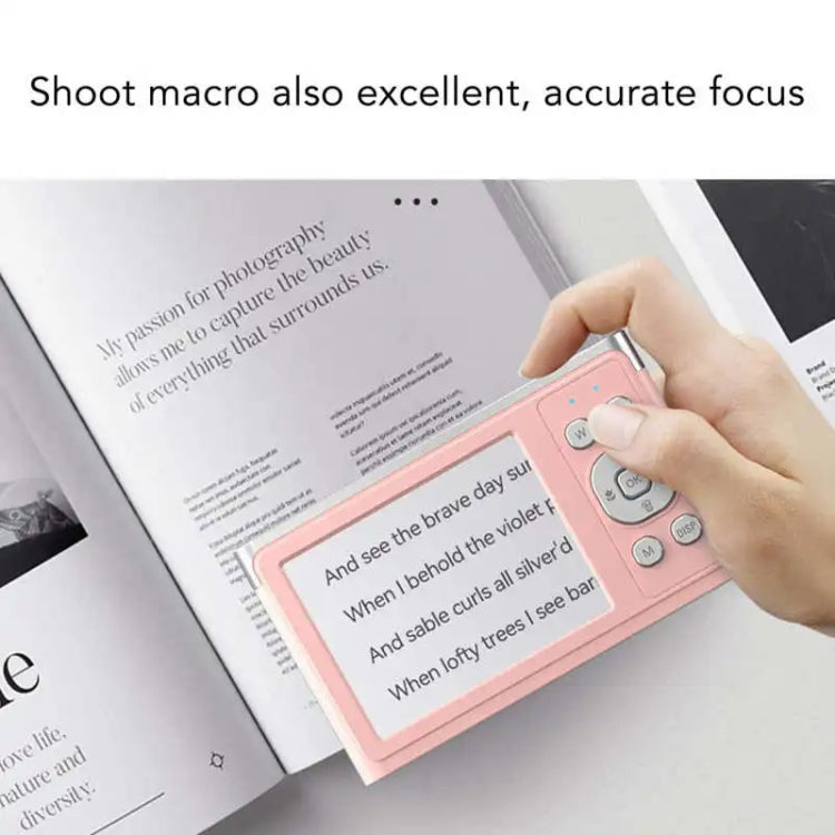 50 MP HD Camera 4K Video Retro Vlog Self-Shooting Camera(Pink) - Video Cameras by PMC TechLife | Online Shopping South Africa | PMC TechLife | Buy Now Pay Later Mobicred