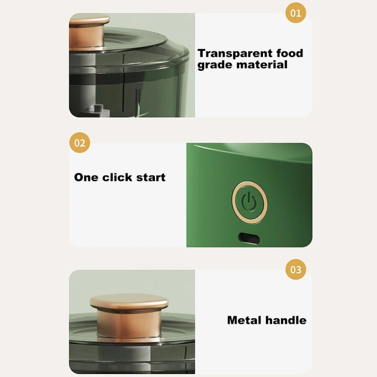 JRQ-01 Home Wireless Electric Meat Grinder Kitchen Garlic Pounder, Size: Electroplated Double-click(Coffee) - Stirrer & Squeezer by PMC TechLife | Online Shopping South Africa | PMC TechLife