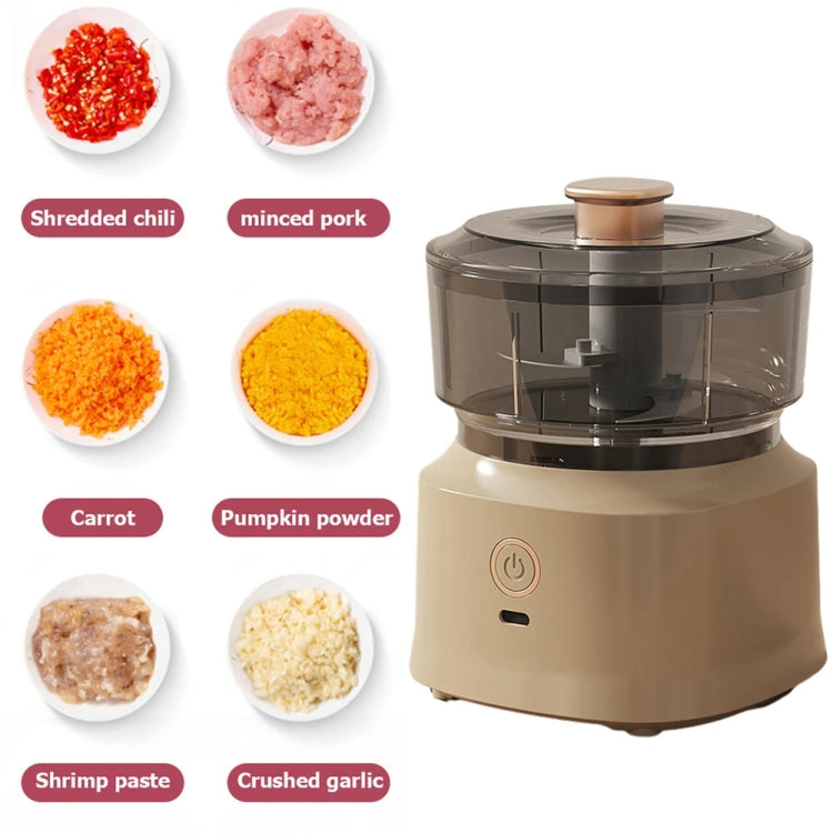 JRQ-01 Home Wireless Electric Meat Grinder Kitchen Garlic Pounder, Size: Long-press(White) - Stirrer & Squeezer by PMC TechLife | Online Shopping South Africa | PMC TechLife | Buy Now Pay Later Mobicred
