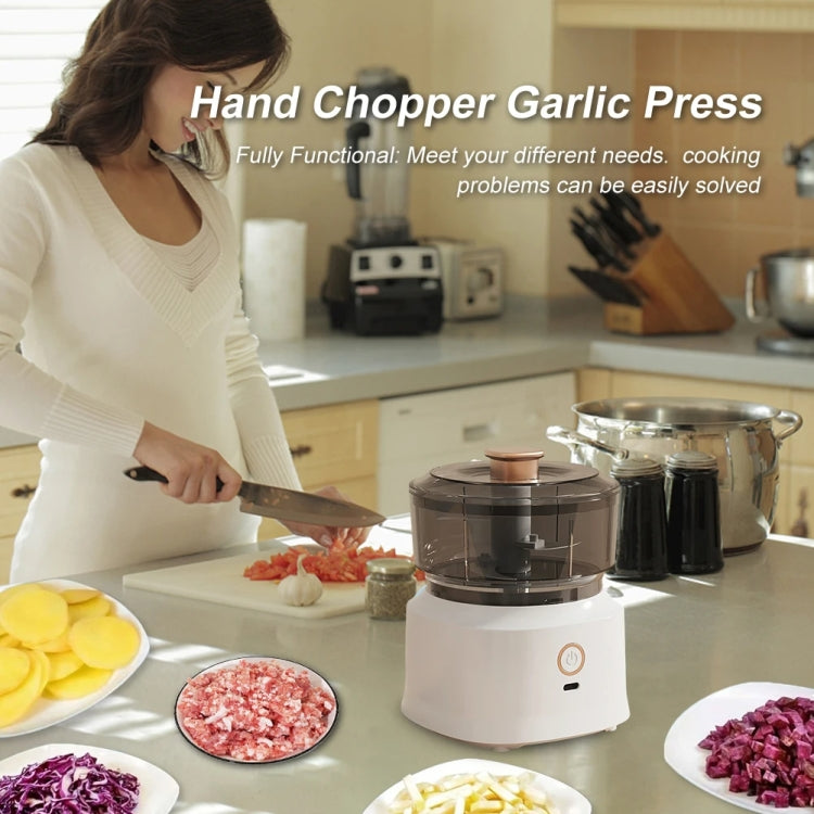JRQ-01 Home Wireless Electric Meat Grinder Kitchen Garlic Pounder, Size: Long-press(Green) - Stirrer & Squeezer by PMC TechLife | Online Shopping South Africa | PMC TechLife | Buy Now Pay Later Mobicred