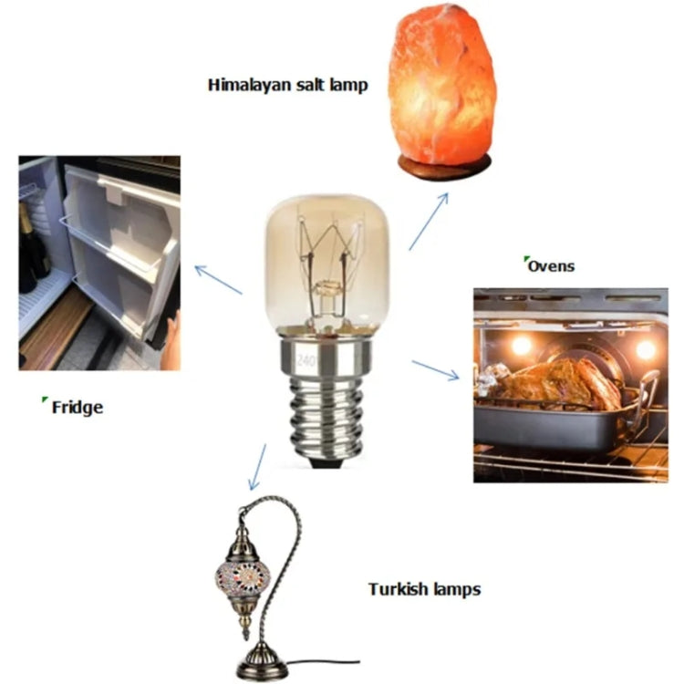 E14 Salt Crystal Lamps High Temperature Resistant Oven Light Bulb, Power: 15W Copper Nickel Plating Lamp Head(2700K Warm White) - LED Blubs & Tubes by PMc TechLife | Online Shopping South Africa | PMc TechLife | Buy Now Pay Later Mobicred