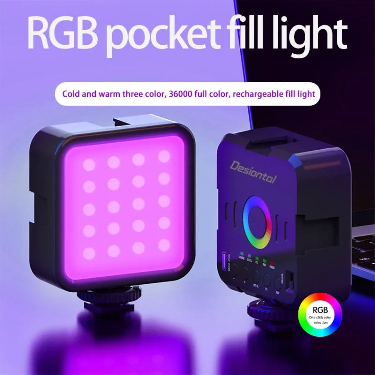 Desiontal W70 Full Color RGB Live Fill Light Portable Small Pocket Light Ambient Photo Handheld Photography Lighting - free shipping - PMC TechLife - Order now!