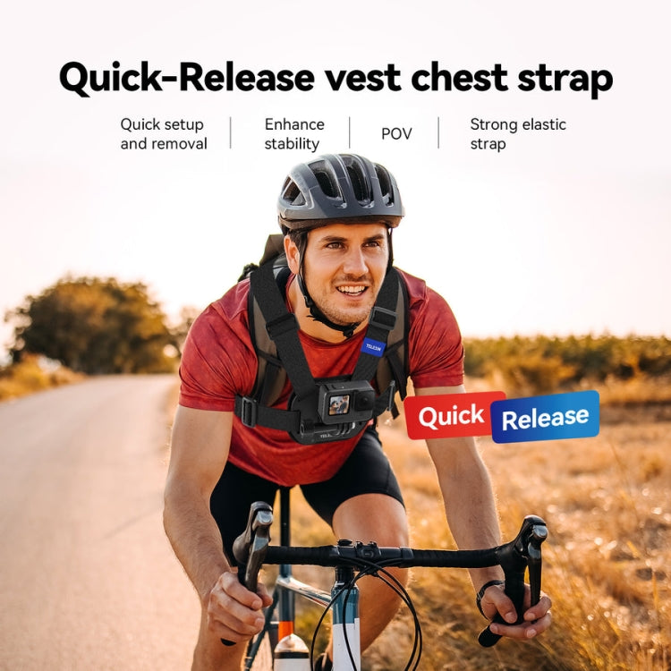 TELESIN S2-CGP-01 Quick-Release Vest Chest Strap Sports Camera Accessories - Chest Belt by TELESIN | Online Shopping South Africa | PMC TechLife | Buy Now Pay Later Mobicred