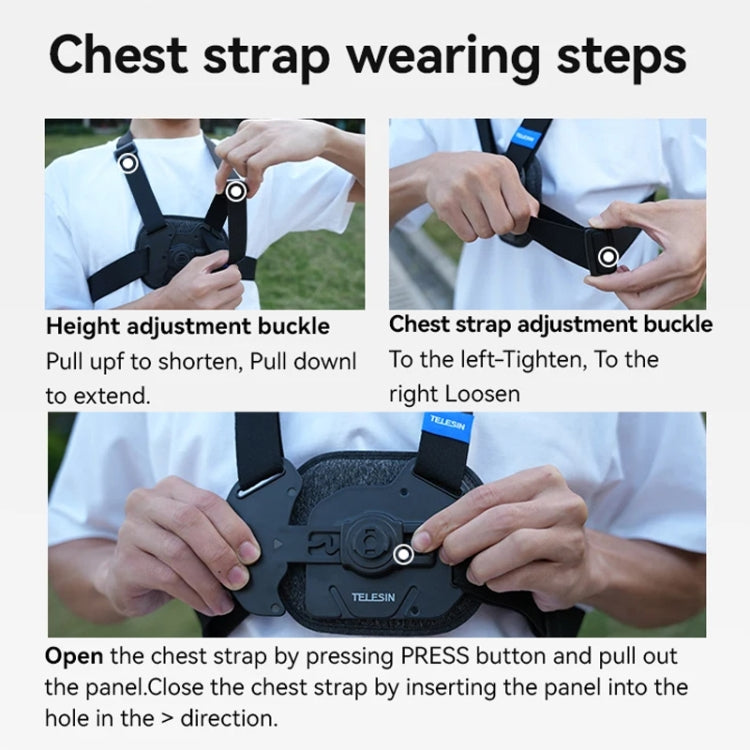 TELESIN S2-CGP-01 Quick-Release Vest Chest Strap Sports Camera Accessories - Chest Belt by TELESIN | Online Shopping South Africa | PMC TechLife | Buy Now Pay Later Mobicred