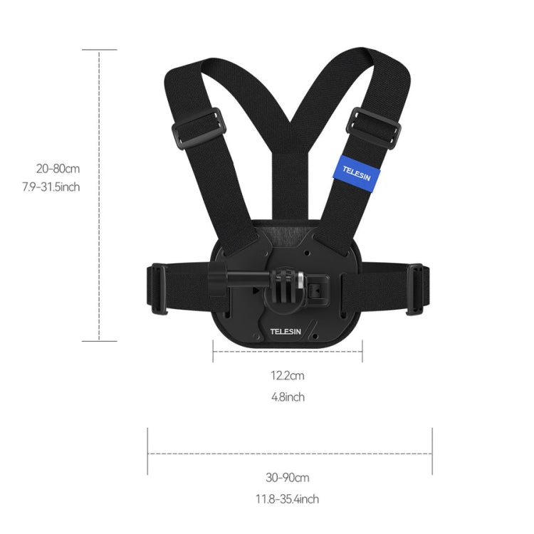 TELESIN S2-CGP-01 Quick-Release Vest Chest Strap Sports Camera Accessories - Chest Belt by TELESIN | Online Shopping South Africa | PMC TechLife | Buy Now Pay Later Mobicred