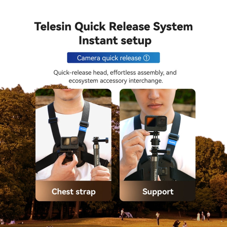 TELESIN S2-CGP-01 Quick-Release Vest Chest Strap Sports Camera Accessories - Chest Belt by TELESIN | Online Shopping South Africa | PMC TechLife | Buy Now Pay Later Mobicred