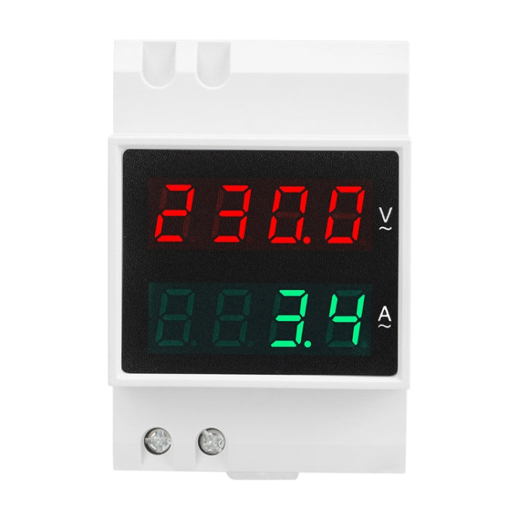 SINOTIMER SDM003-F 4 Digits Display DIN-Rail Single Phase AC Dual Display Voltage And Current Meter - Current & Voltage Tester by SINOTIMER | Online Shopping South Africa | PMC TechLife | Buy Now Pay Later Mobicred