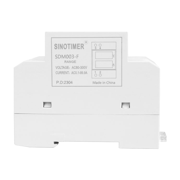 SINOTIMER SDM003-F 4 Digits Display DIN-Rail Single Phase AC Dual Display Voltage And Current Meter - Current & Voltage Tester by SINOTIMER | Online Shopping South Africa | PMC TechLife | Buy Now Pay Later Mobicred