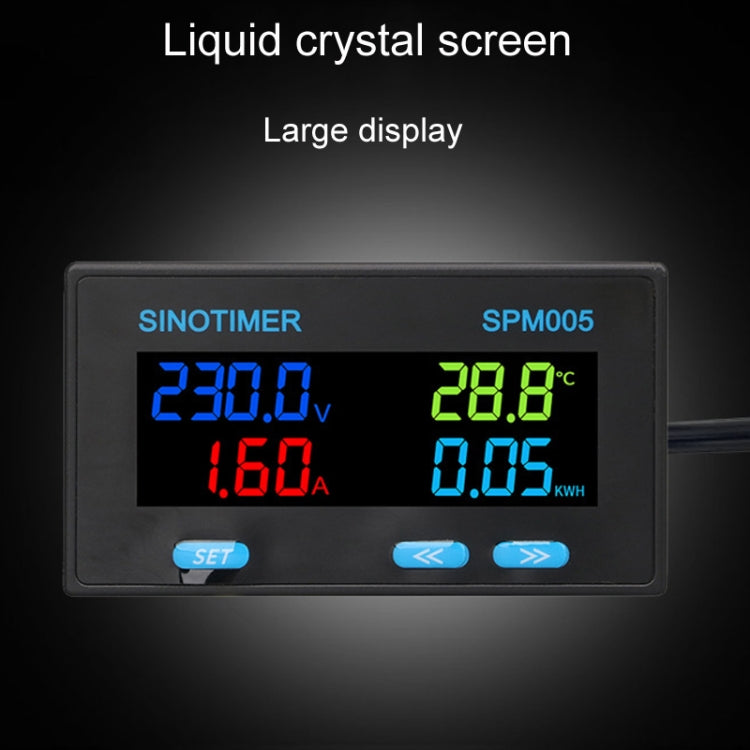 SINOTIMER SPM005 AC Digital Display Voltage Current Power Electricity Multifunctional Monitoring Meter, Specification: 200A - Current & Voltage Tester by SINOTIMER | Online Shopping South Africa | PMC TechLife | Buy Now Pay Later Mobicred