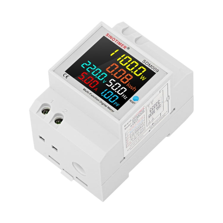 SINOTIMER SDM009 Din Rail Single-Phase Voltage Current Frequency Power Factor Electricity Multifunctional Meter, Model: AC250-450V Built-In - Current & Voltage Tester by SINOTIMER | Online Shopping South Africa | PMC TechLife | Buy Now Pay Later Mobicred