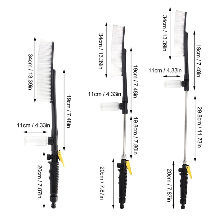 High Pressure Car Wash Nozzle Soft Bristle Long Handle Brush Foam Bottle Tool Set, Specification: Set 2 - Car washing supplies by PMC TechLife | Online Shopping South Africa | PMC TechLife | Buy Now Pay Later Mobicred