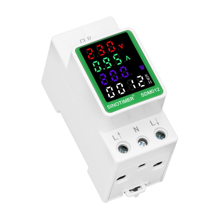 SINOTIMER DIN Rail AC Digital Display Current Voltage Power Electricity Multi-Function Tester, Model: SDM012-2 - Current & Voltage Tester by SINOTIMER | Online Shopping South Africa | PMC TechLife | Buy Now Pay Later Mobicred
