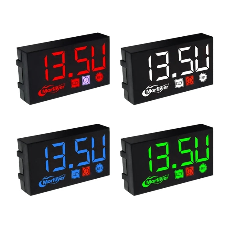 Compact LED Digital Display Time Voltmeter, Specification: 3 in 1 Green - Electrical Instruments by PMC TechLife | Online Shopping South Africa | PMC TechLife | Buy Now Pay Later Mobicred