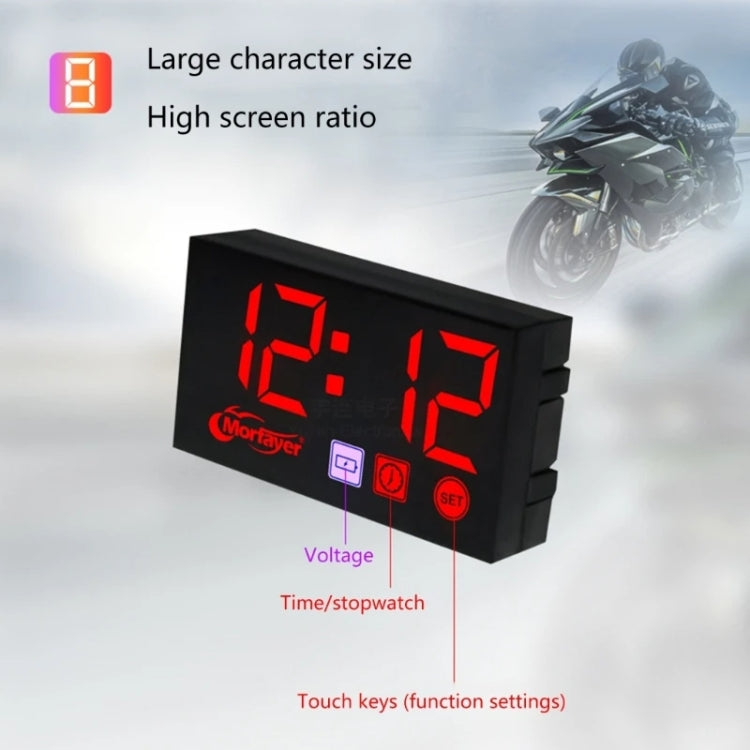 Compact LED Digital Display Time Voltmeter, Specification: 3 in 1 Green - Electrical Instruments by PMC TechLife | Online Shopping South Africa | PMC TechLife | Buy Now Pay Later Mobicred