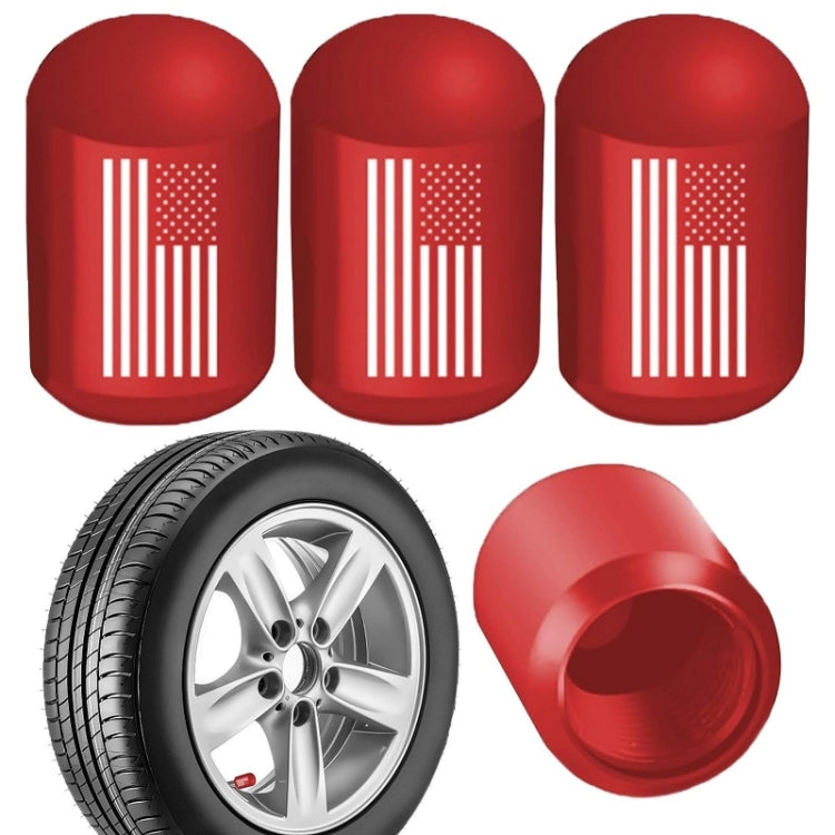 4pcs /Set Car Tire Capsule Aluminum Alloy Screw Dustproof Valves(Red) - Tire Valve Caps by PMC TechLife | Online Shopping South Africa | PMC TechLife | Buy Now Pay Later Mobicred