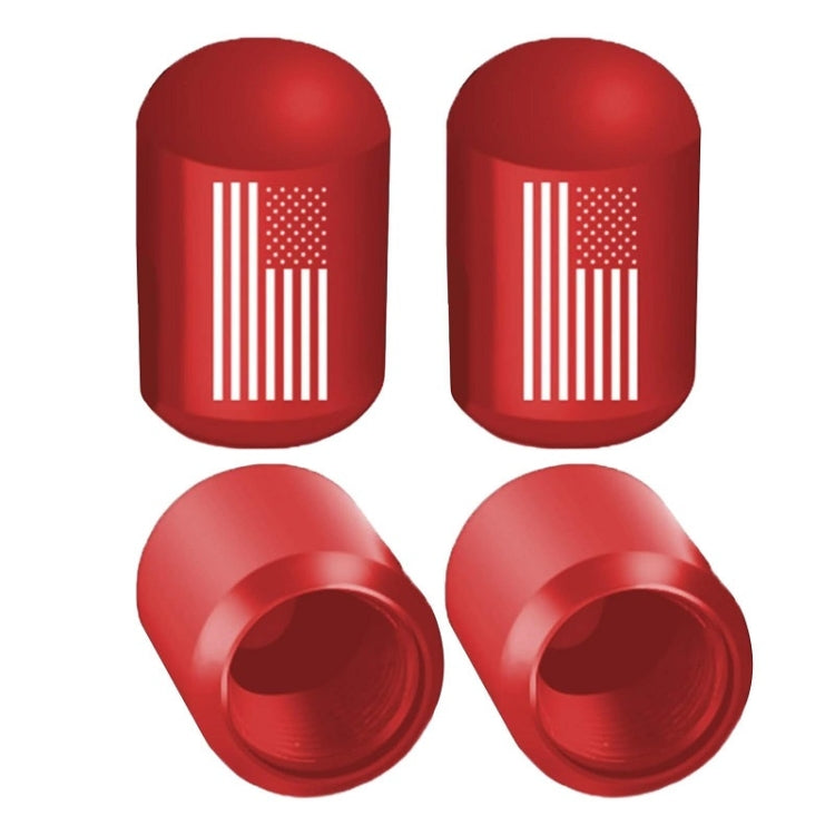 4pcs /Set Car Tire Capsule Aluminum Alloy Screw Dustproof Valves(Red) - Tire Valve Caps by PMC TechLife | Online Shopping South Africa | PMC TechLife | Buy Now Pay Later Mobicred