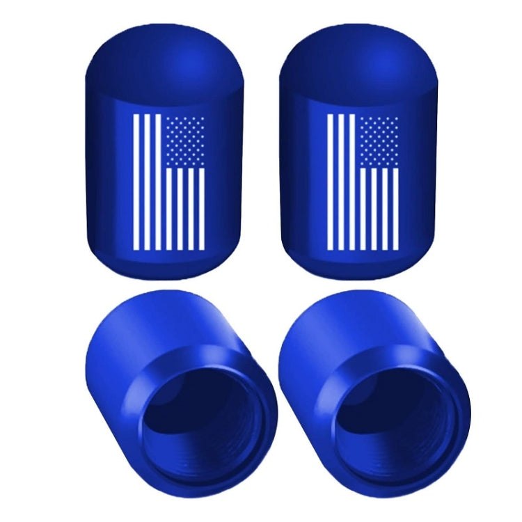 4pcs /Set Car Tire Capsule Aluminum Alloy Screw Dustproof Valves(Blue) - Tire Valve Caps by PMC TechLife | Online Shopping South Africa | PMC TechLife | Buy Now Pay Later Mobicred