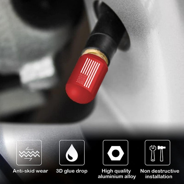4pcs /Set Car Tire Capsule Aluminum Alloy Screw Dustproof Valves(Red) - Tire Valve Caps by PMC TechLife | Online Shopping South Africa | PMC TechLife | Buy Now Pay Later Mobicred